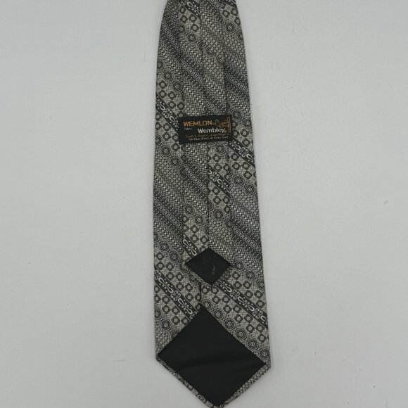Wemlon Vintage Gray Tie Wembley Fabric 18" Long - Picture 4 of 7